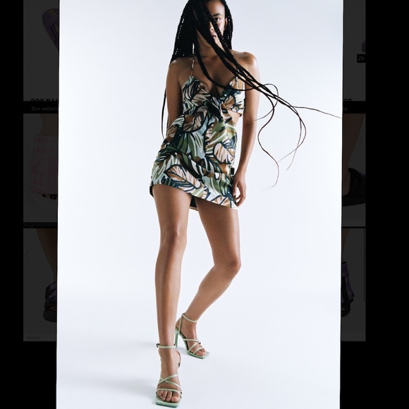 ZARA HEELED LEATHER SANDALS WITH JUTE INSOLE - Picture 2 of 15